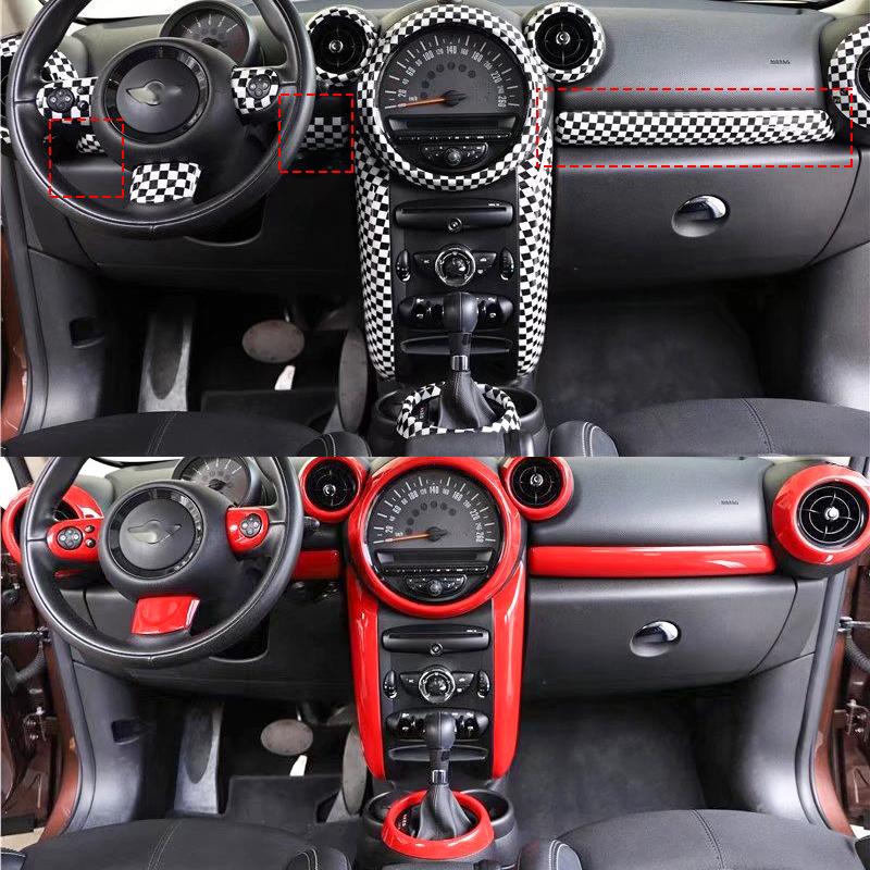 3 Pcs For MINI ONE Cooper S JCW R60 Countryman R61 Car Dashboard Decorative Protection Strip Interior Modification