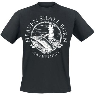 Sea Shepherd Cooperation - For The Oceans _ Heaven Shall Burn T-Shirt Trendy Printed Brand Pure Cotton T-shirt Round Neck Loose