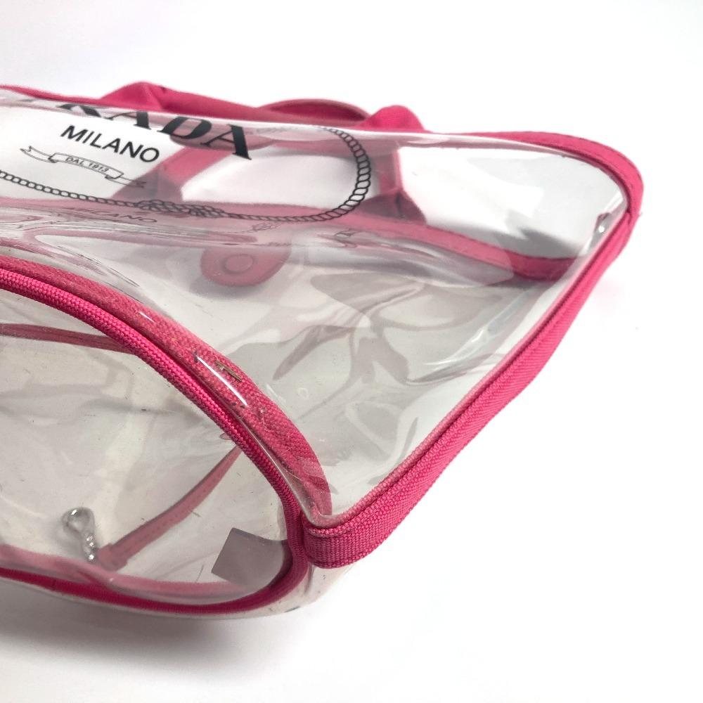 PRADA beach bag with pouch Logo Canapa 2WAY Bag Shoulder Bag Hand Bag Tote Bag