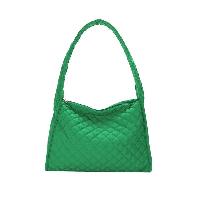 Trendige Nylon-Tragetasche für Damen Herbst Winter 2023 Große Kapazität Gesteppte Umhängetasche