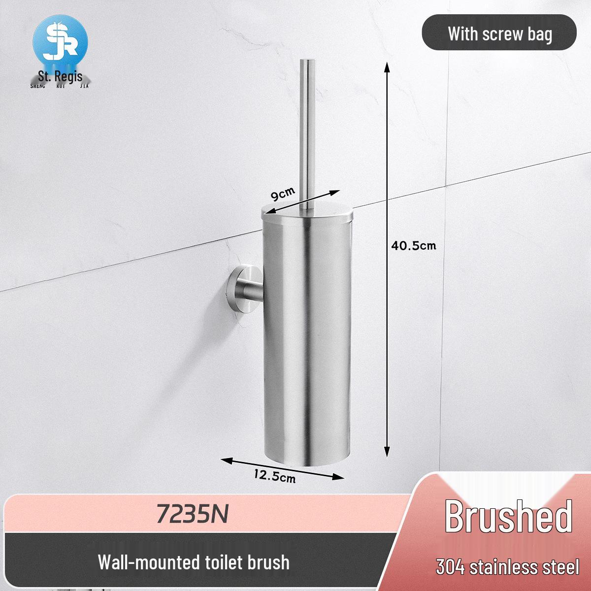 Wall-Mounted 304 Stainless Steel Toilet Brush – Odor-Proof, No Dead Corners, Ideal for Hotels and Bathrooms