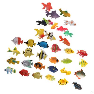 36pcs Plastic Marine Animals Toy Assorted Model Figures Kids Toys