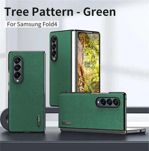 

Tree Pattern Style Phone Case for Samsung Galaxy Z Fold 3 4 5 5G PC Bumper Slim Shockproof Protection Shell Fold5 Cover For Galaxy Z Fold 5 зелений