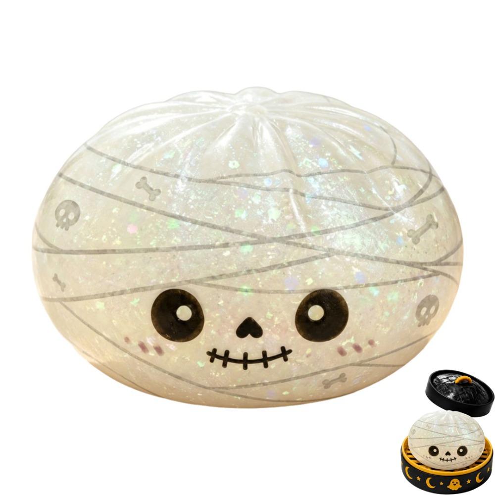 Soft Steamed Bun Squeezable Toy Glitter Squeezable Toy For Stress Anxiety Relief белый