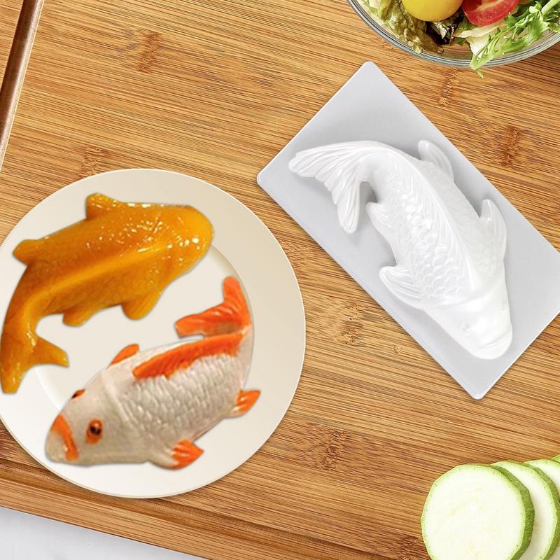 Fish Mold 3D Koi Fish Shape Plastic Cake Chocolate Jelly Mould DIY Soap Handmade Sugarcraft Mold Baking Molds