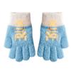 Children's Winter Warm Gloves New Full Finger Alphabet Jacquard Boy's Five Finger Cute Student Knitted Split Finger