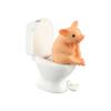 3D Cute Pig Statue Toilet Pig Figure  Creative   Garden Decoration