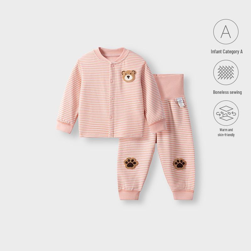 

Children s Thermal Fleece Long Johns Set - Warm Two-Piece Winter Base Layer Pajamas 90cm рожевий