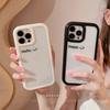 Applicable To 16ProMax Mobile Phone Case 15 Minimalist English Smiling Face IPhone 13 Acrylic 12 Apple 11 Magnetic 16