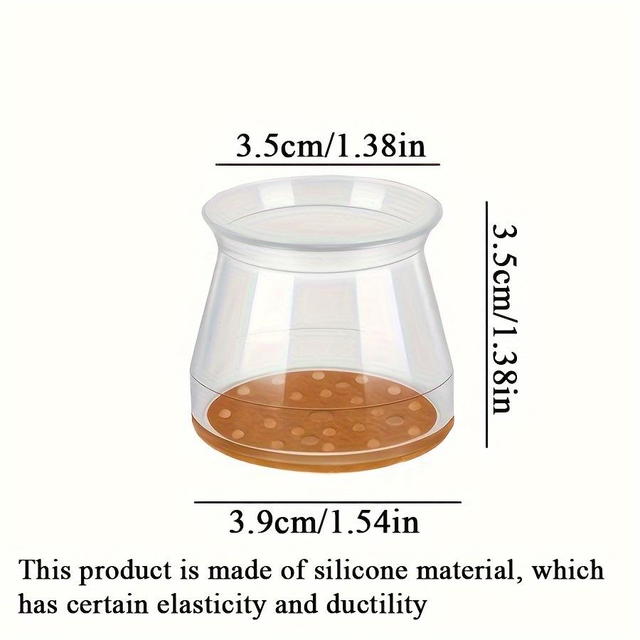 24 Pcs Silicone Chair Leg Floor Protectors with Non-slip Felt, Furniture Cups for Hardwood Floors, Protect Floors from Scratches