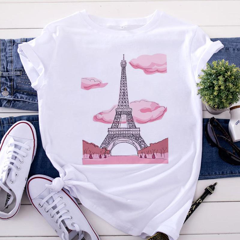 Summer Butterfly Flower Women's Printed Simple Letter Cute Pure Cotton Short Sleeved T-Shirts Women’s