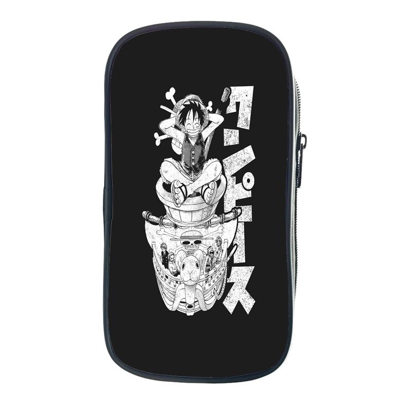 One Piece Pencil Bag Zoro Luffy Chopper Ace Law School Cases Kawaii Stationery Holder Bag Pen Case Students School Supplies