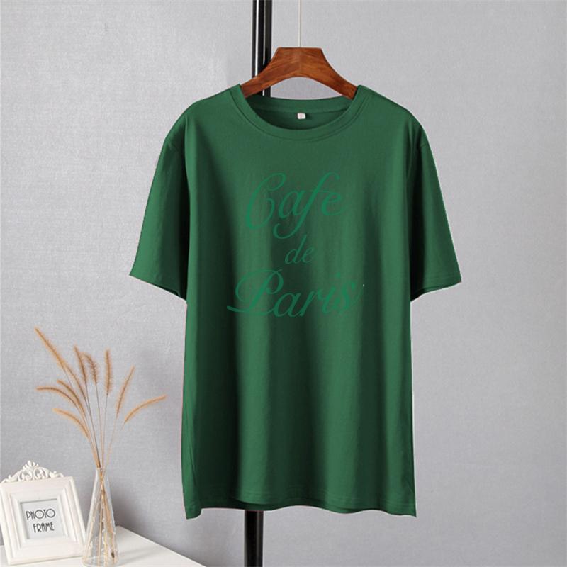 Shellsuning Mode-T-Shirts mit Buchstaben-Aufdruck für Damen, übergroß, 100 % Baumwolle, Basic-T-Shirts, Streewear-Mädchen-Top, koreanisches, schlichtes Gothic-Softtop