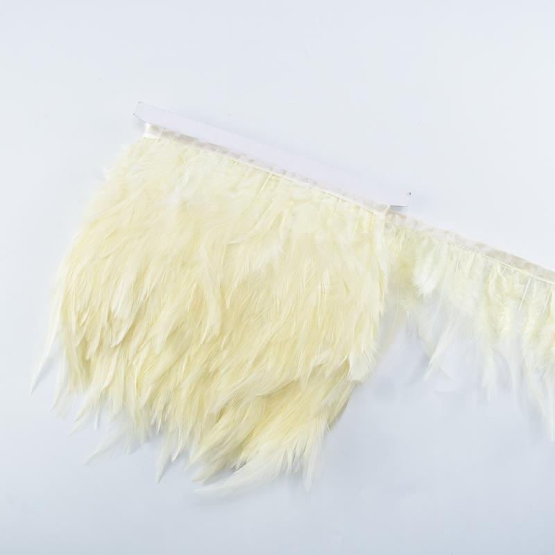 10Meters Leather Pink Rooster Neck Hackle Feather Trim Ribbon Pheasant Feathers Fringe For Crafts Plume Decoration Decor Plumas