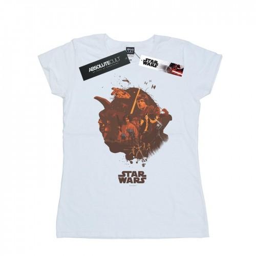 Star Wars Womens/Ladies Yoda Montage Cotton T-Shirt