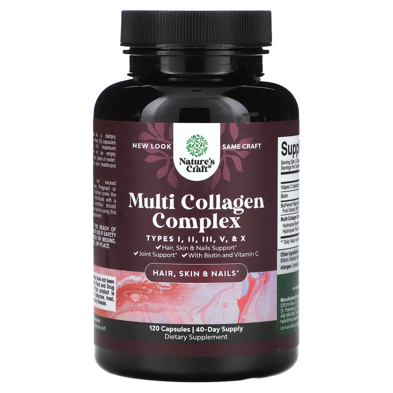 

Nature S Craft, Multi Collagen Complex, 120 Capsules