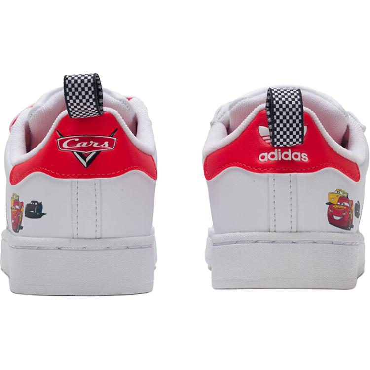 Adidas Cars X Superstar II Comfort Closure K Kids Sneakers White Cloud-White Bright-Red JQ1337