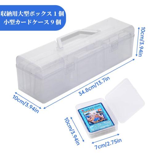 NiHome Trading Card Storage Case, Clear PP with 9 Boxes, Compatible with MTG, Sports, and Playing Cards, Waterproof and Dustproof, with Handle, for Ca