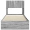 Bed Frame with Storage Space and Headboard Gray Sonoma 90 x 200 cm
