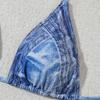 Sexy High Waist Triangle Pant Bikini Set Women's Two-Piece Swimsuit Denim Print Separate Swimwear Cross-Border Clothing