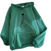 Love Heart Print Hoodie Casual Fleece Lined Pullover Sweatshirt