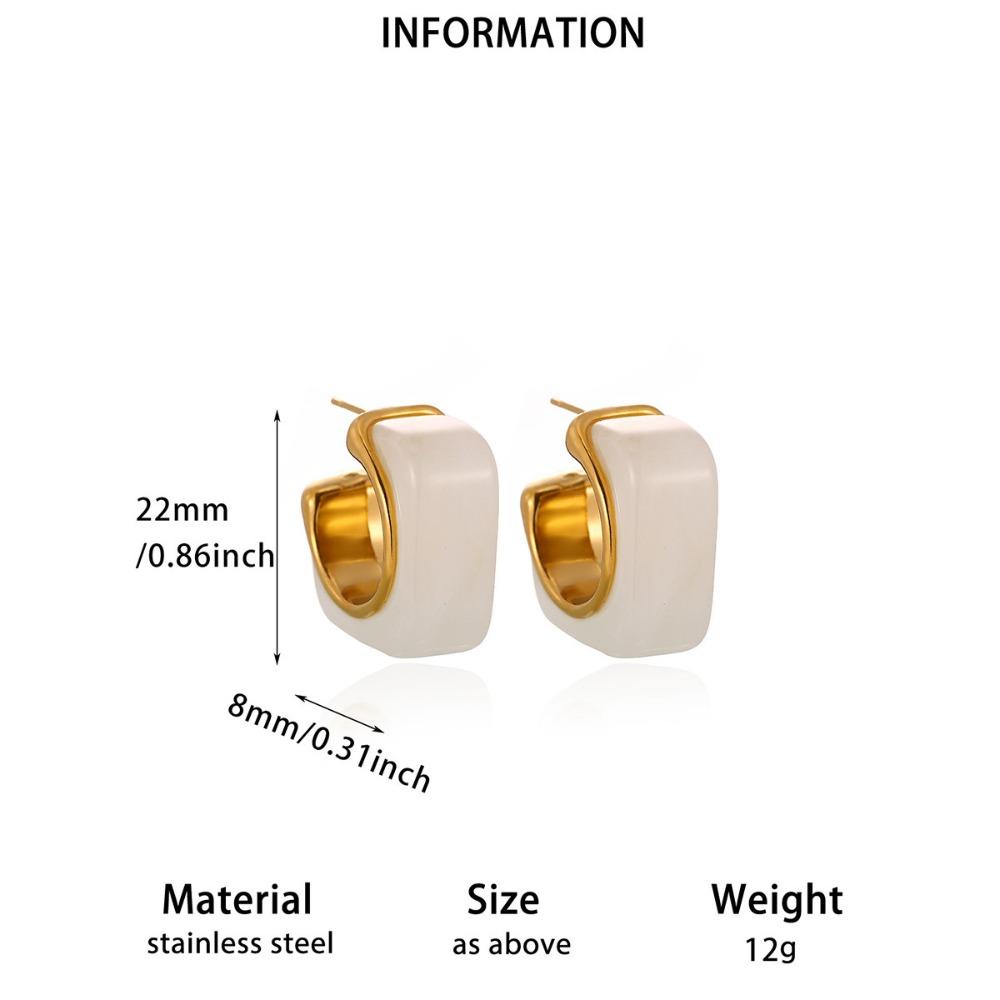 Stainless Steel Resin Amber Earrings Lightweight Hypoallergenic Acrylic Teardrop Earrings Translucent Drop Hoops Translucent