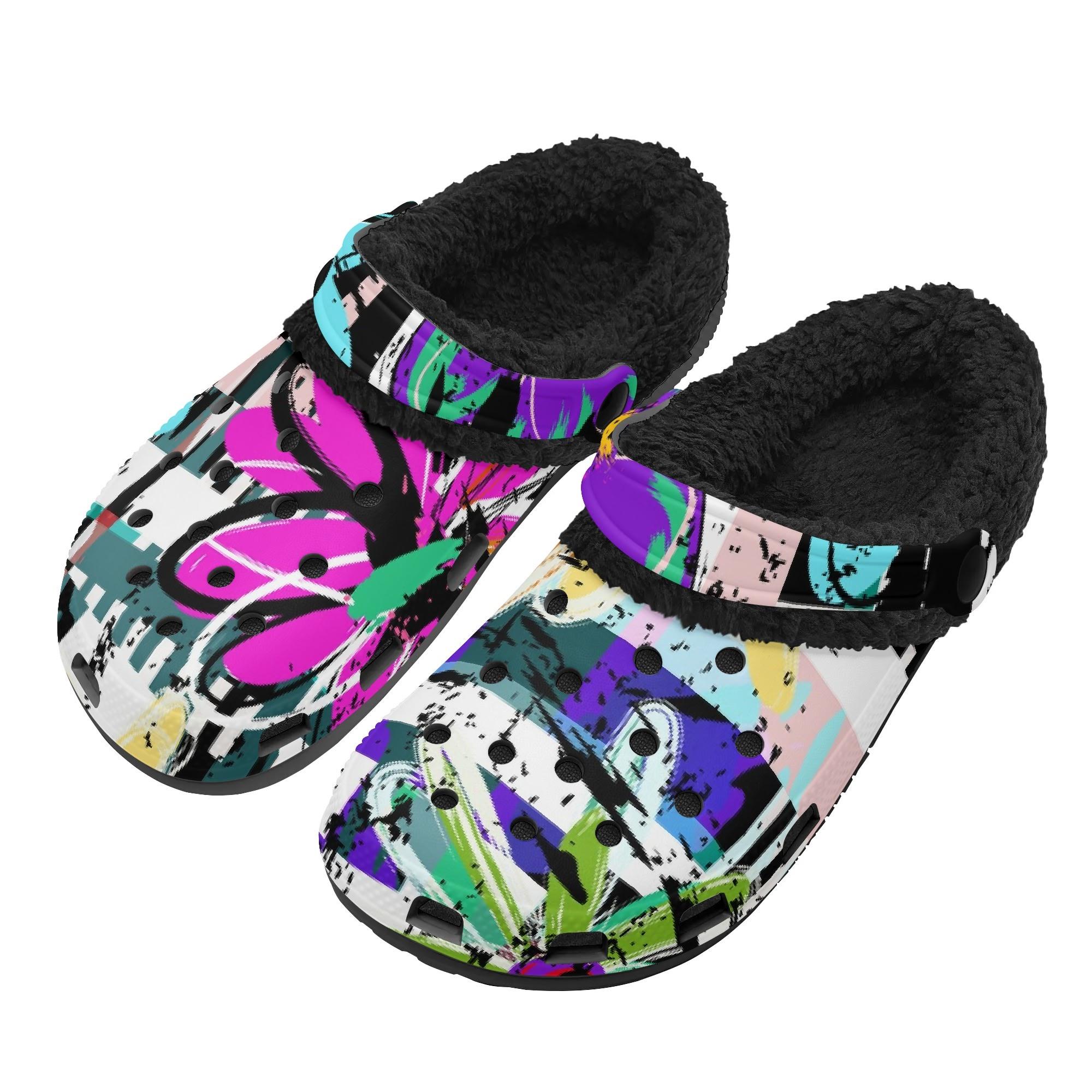 

1 пара легких шлепанцев из ЭВА с меховой подкладкой для мужчин и женщин, уютные, теплые зимние комфортные туфли, для ношения дома и на улице 36 чёрный