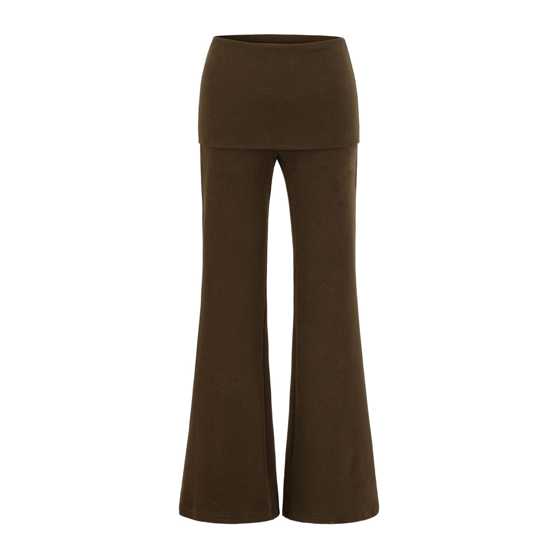 

Autumn/Winter Sexy Low-Rise Cuffed Flare Wide-Leg Slimming Floor-Length Pants S