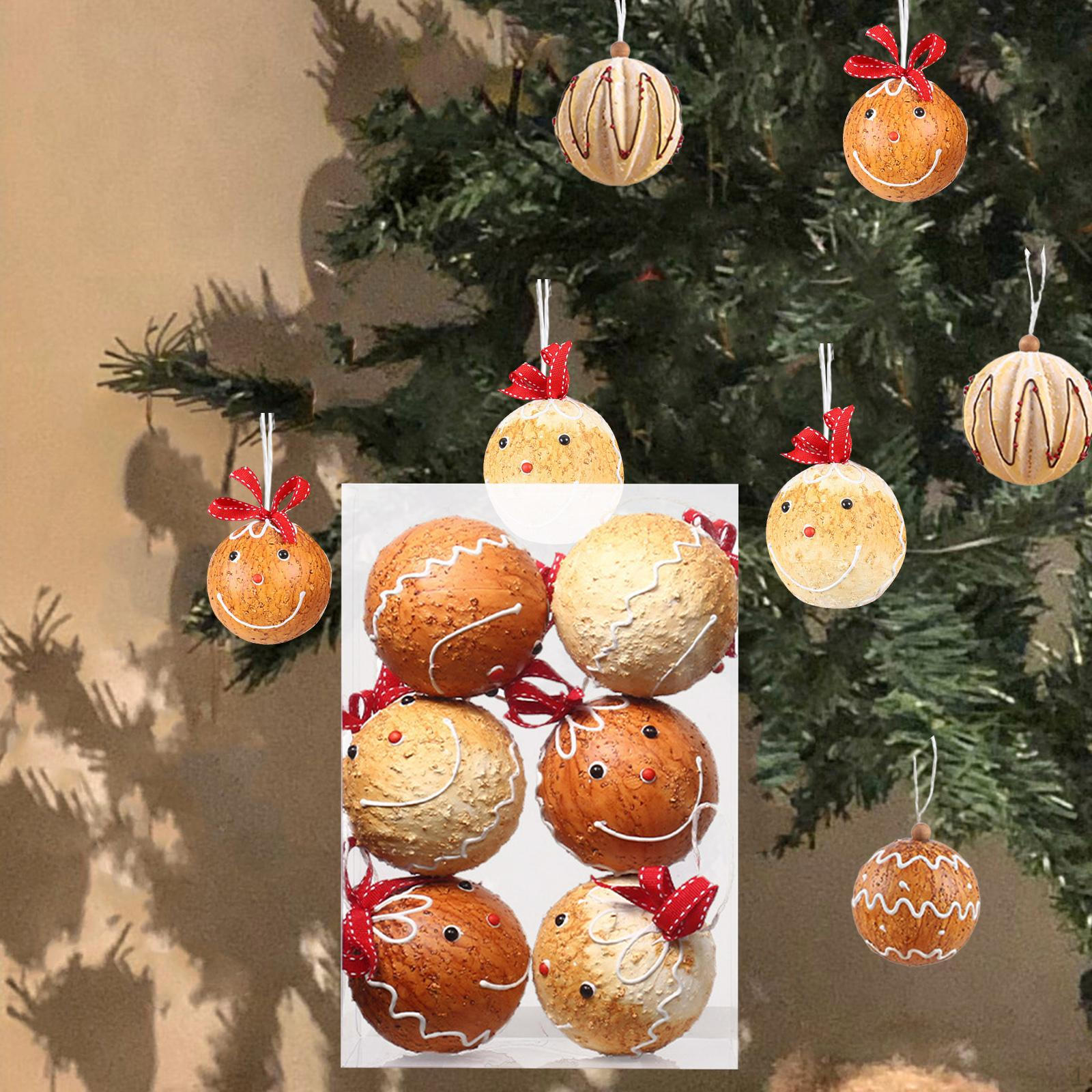 

6 шт. Рождественские шары, украшения, елочные украшения, декоративные подвески на День благодарения Style B