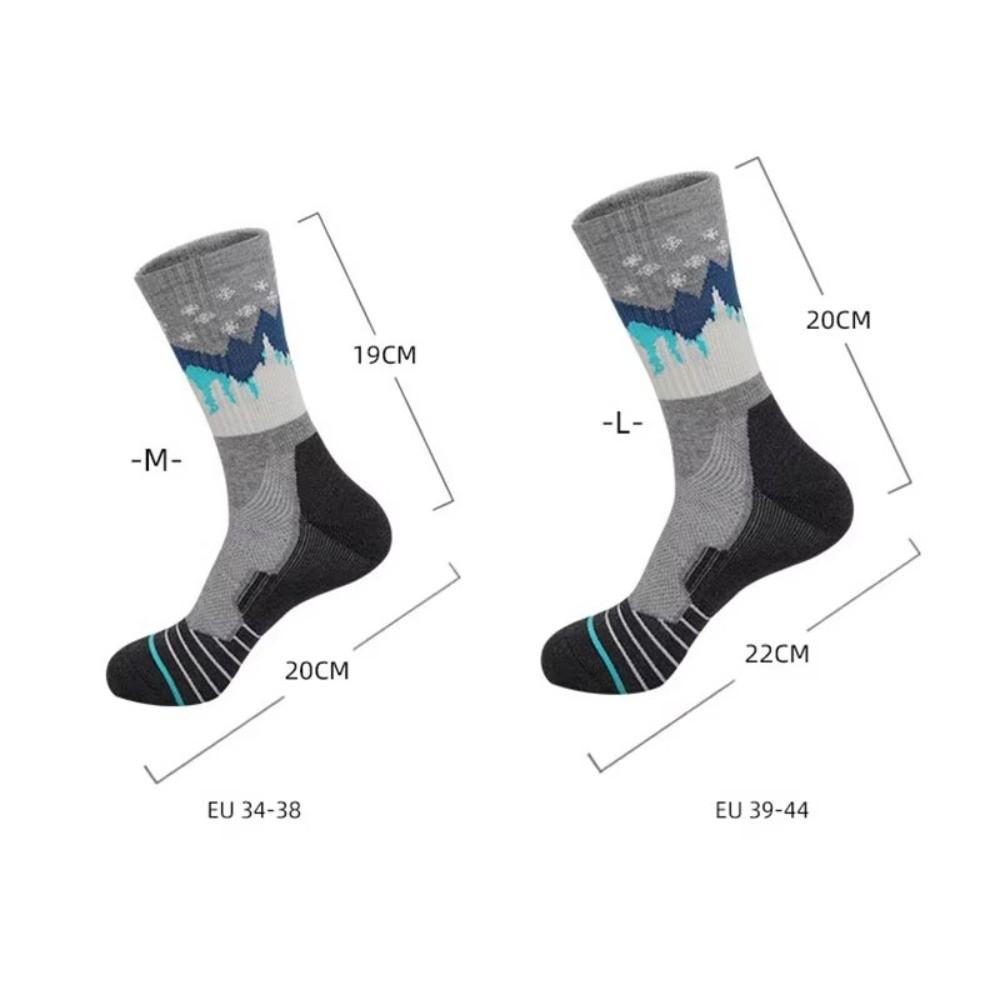 Non Slip Sports Socks Winter Snow Warm Socks Skiing Merino Wool Socks  for Men