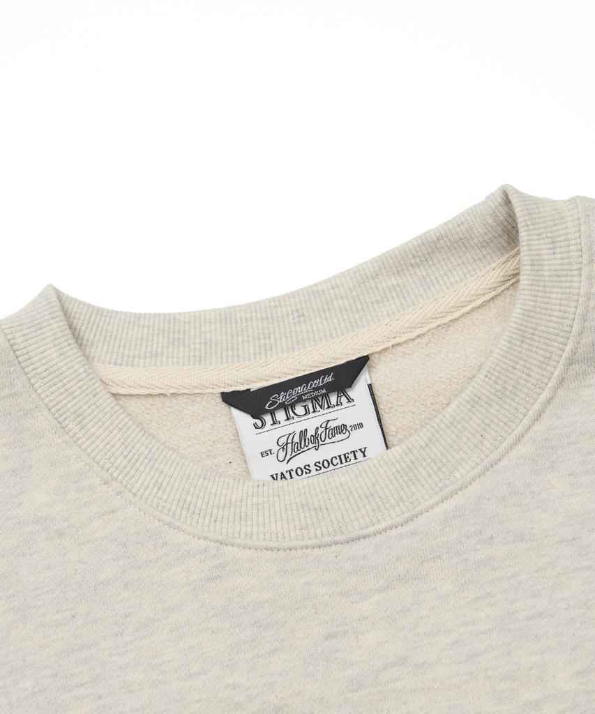 STIGMA Jesus Oversized Crewneck Oatmeal Melange