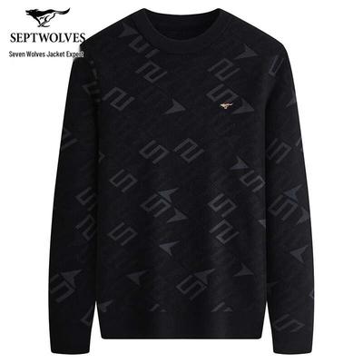 Men's Retro Color-block Wool Sweater