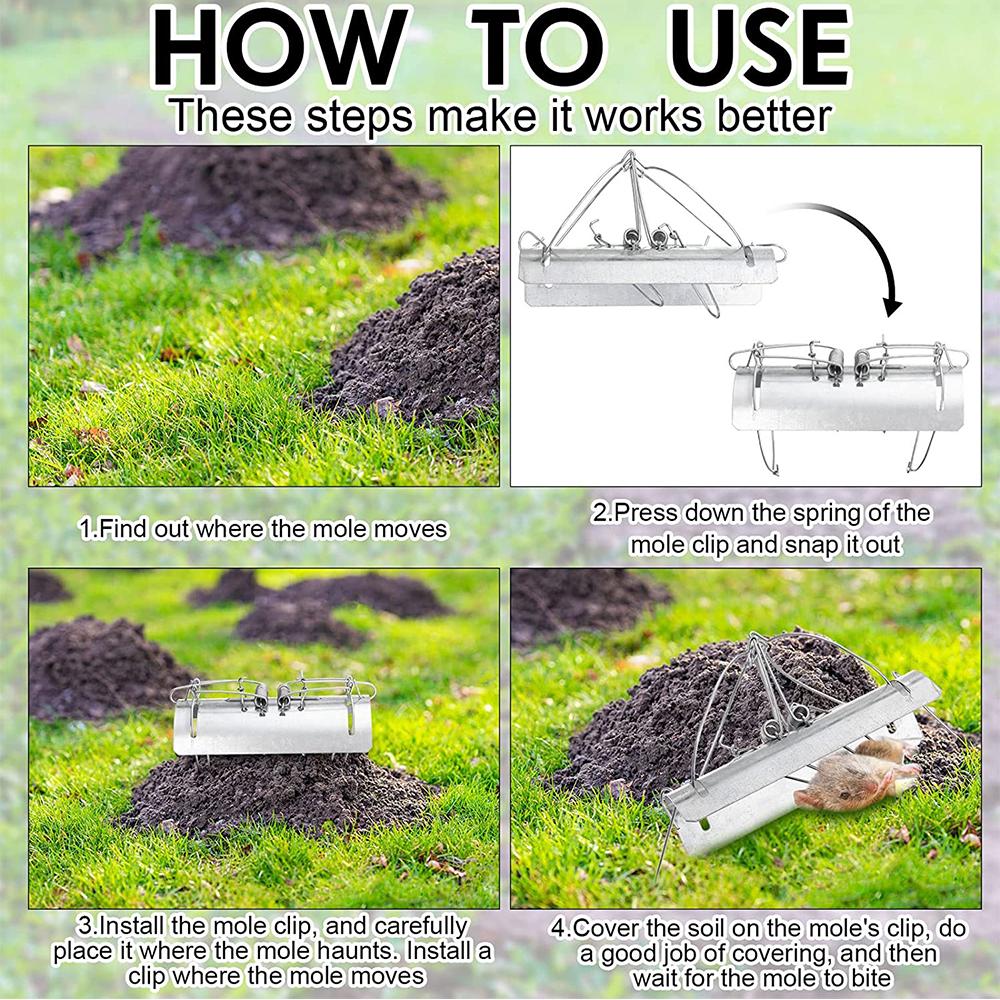 Mole Traps Easy Set Mole Traps Reusable and Quick Capture for Lawns Yard Garden