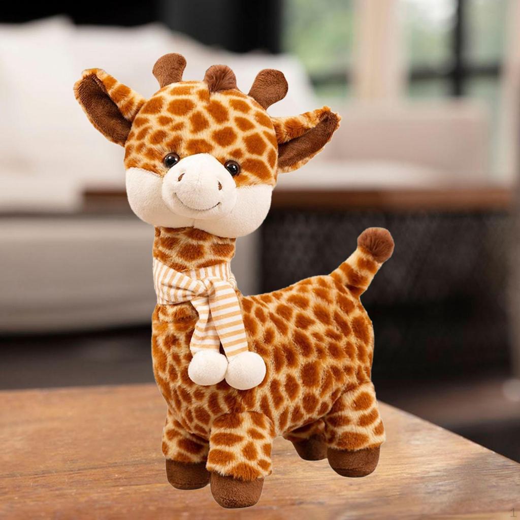 Giraffe Pillow Toy Doll Stuffed Animal Decorative Soft Cartoon Children Kids Birthday Gift for