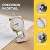 Pointed Head Thickness Gauge 0-10mm Range Measuring Tool Dial Thickness Gauge  For Leathercraft