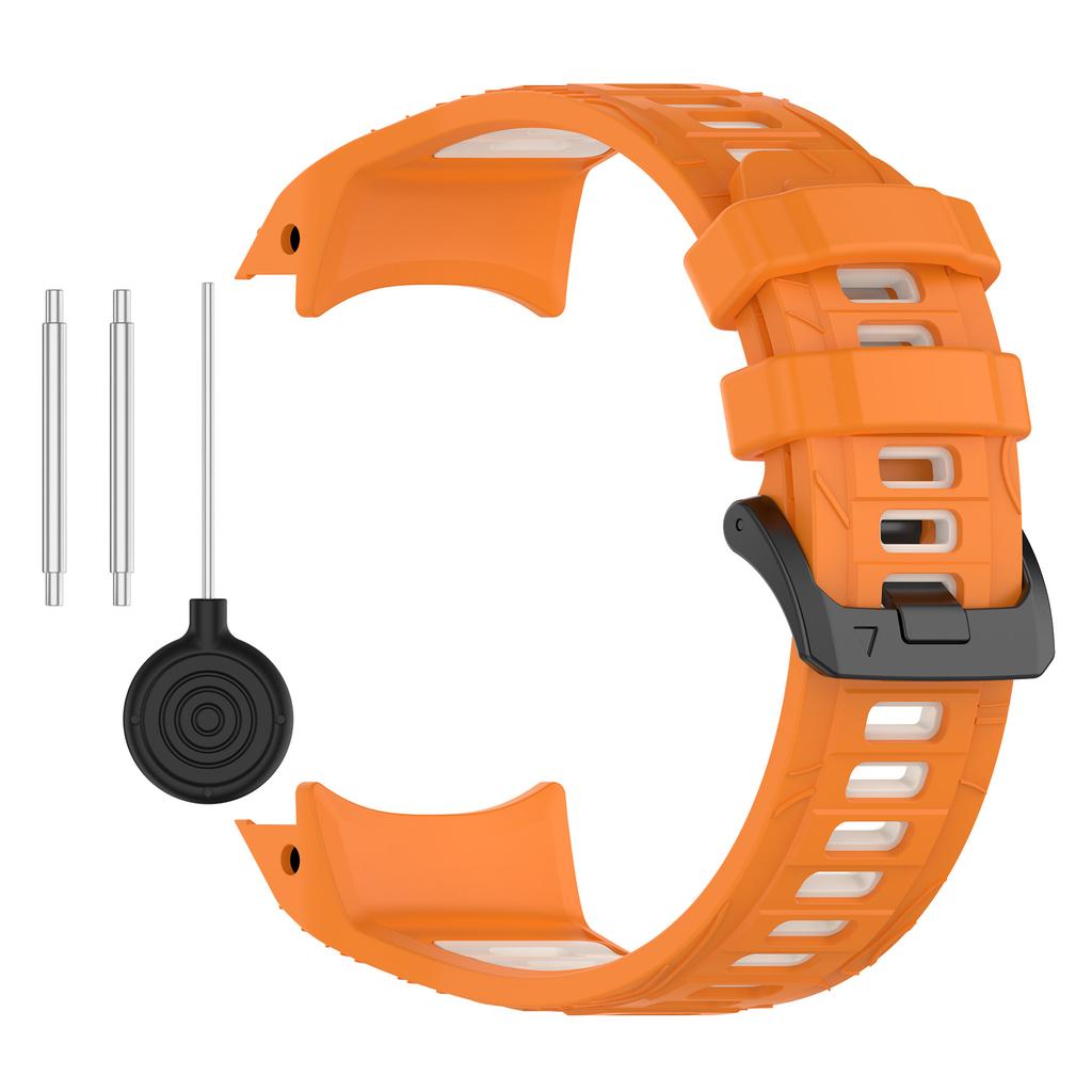 For Garmin Instinct 3 Solar 45mm/AMOLED 45mm Watch Band 22mm Dual Color Silicone Replacement Strap