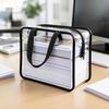 With Handle File Organizer Pouch Sturdy Zipper Transparent Handbag New Transparent Storage Bag