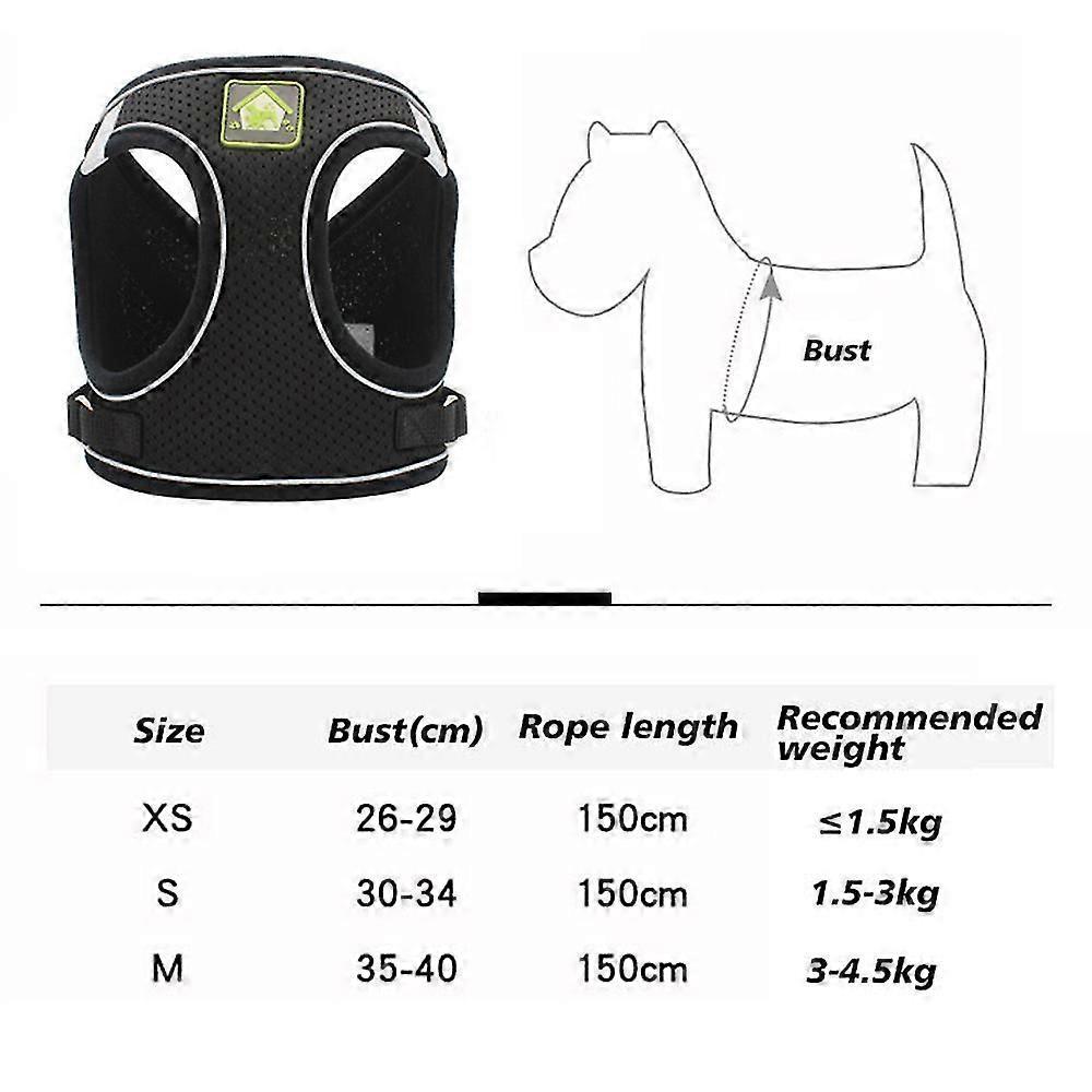 2 Pcss Dog Harness Step-in Breathable Puppy Cat Dog Vest Harnesses Ves