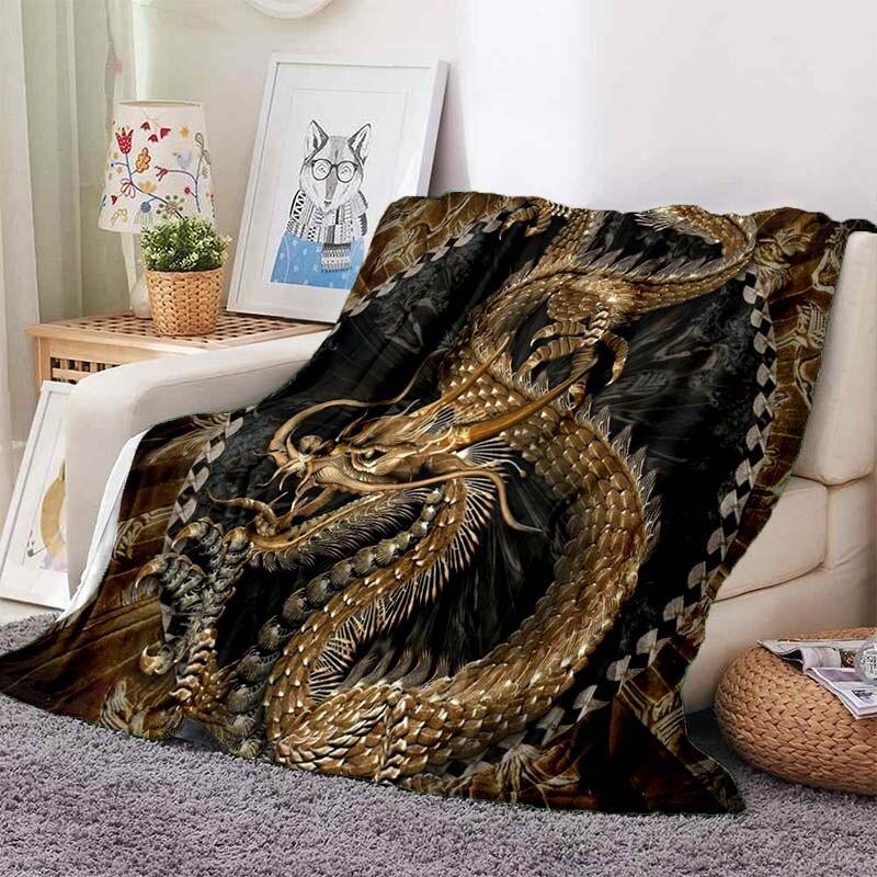 Dragon Blanket Ultra Lightweight Soft Plush Flannel Throws Blanket for Sofa Bed Couch Best Office Gifts