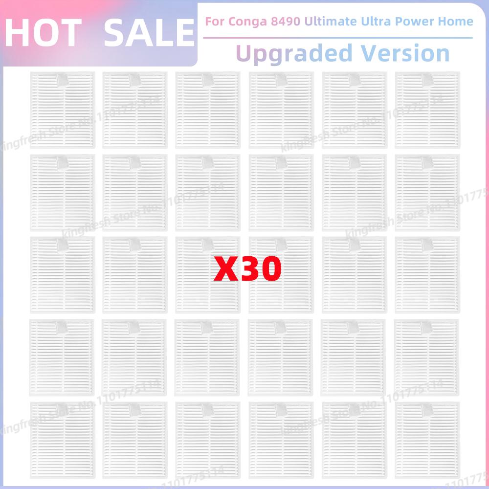 Passt für ( Cecotec Conga 8490 Ultimate Ultra Power Home ) Staubsaugerteile Hauptbürste Seitenbürste Hepa-Filter Mopptuch Staubbeutel