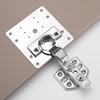 Cabinet Hinge Repair Plate Kits Stainless Steel Door Hinge Mounting Plate With Holes Flat Fixing Brace Brackets Hardware Tools