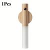 Auto LED Night Light Magnetic Wooden Multifunctional Smart Motion Sensor USB Rechargeable TYPE-C Wireless Closet Wardrobe Lamp
