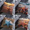Sunset Beach Shells Starfish Pillow Case For 30x30cm45x45cm55x55cm For Home Bedroom Decoration And Protector