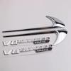 2pcs Vent Fender Trim Emblem Blade Logo V8 BITURBO 4MATIC+ for Mercedes Benz AMG V8 C200 C300 E300 E400 W213 Car Side Stickers