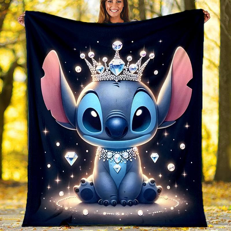 1pc S-Stitch1 Theme Blanket - Digital Print, Polyester, Cozy for All Seasons, Perfect for Outdoor, and Travel
