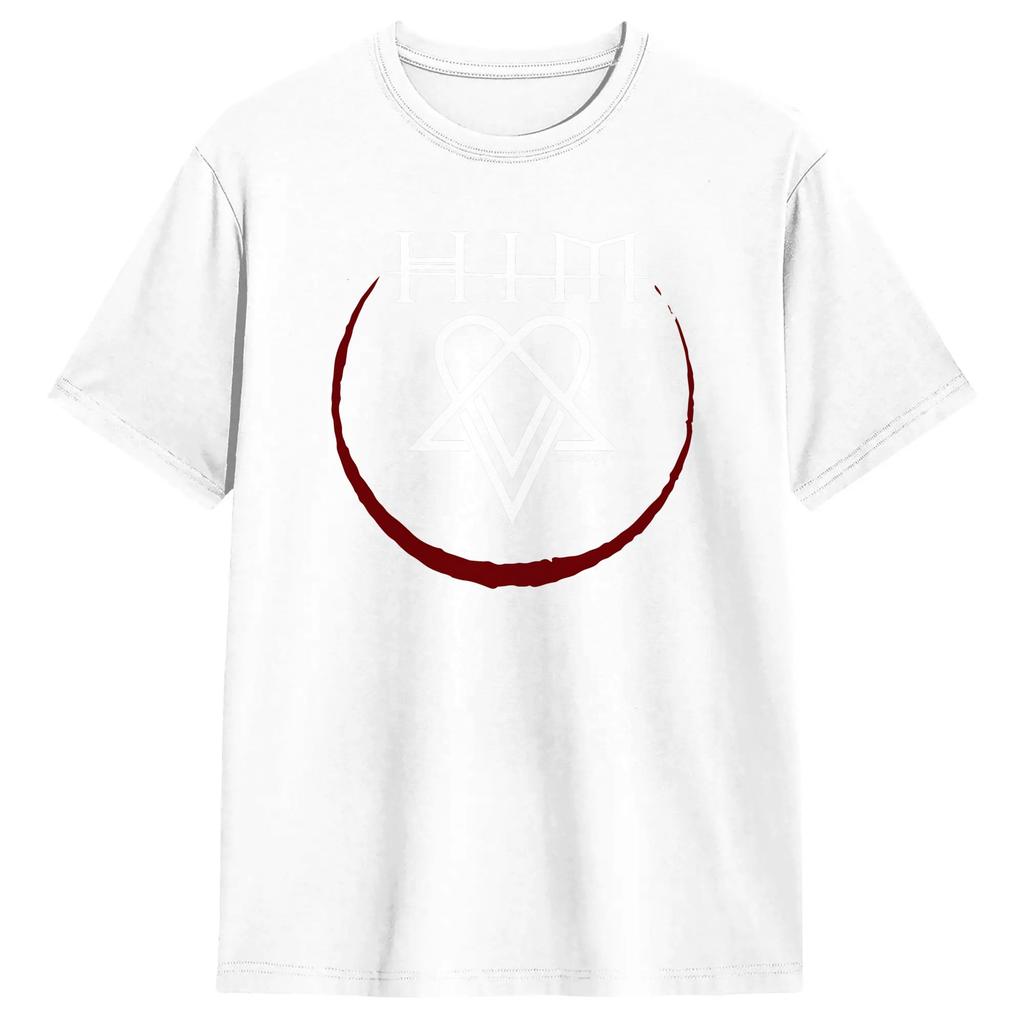 Love Metal Band HIM Heartagram Unisex T Shirt Unique Tees Short Sleeve Crewneck TShirt Pure Cotton Adult Clothing