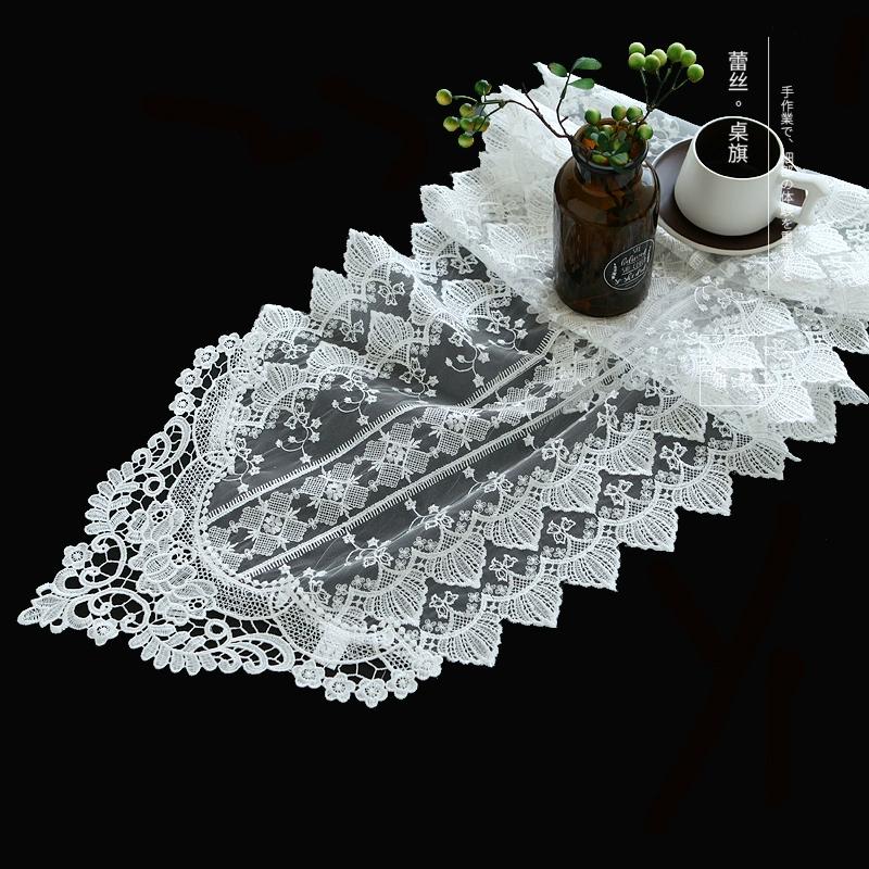Neue europäische Spitze ausgeschnittene Hotel-Heimdekoration, Esstischdecke und Couchtischdecke, Sky Star-Spitze, TV-Schrank, staubdichtes Tuch, Tischfahne