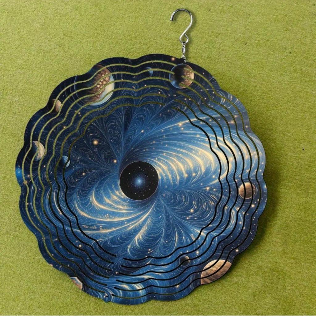 A Yin-Yang Themed Wind Spinner - a 3D Metal Wind Sculpture for Indoor And Outdoor Decoration, a Perfect Gift for Thanksgiving And Christmas