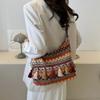 Large Capacity Fringe Shoulder Bag Woven Bag Bohemian Tote Bag Ethnic Style Crossbody Bags  Outdoor