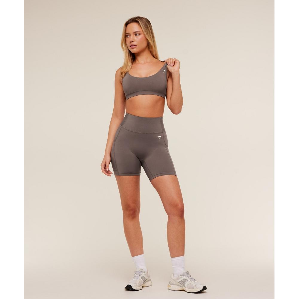 Gymshark Pocket Shorts Cool Brown B4a8w Nbzg